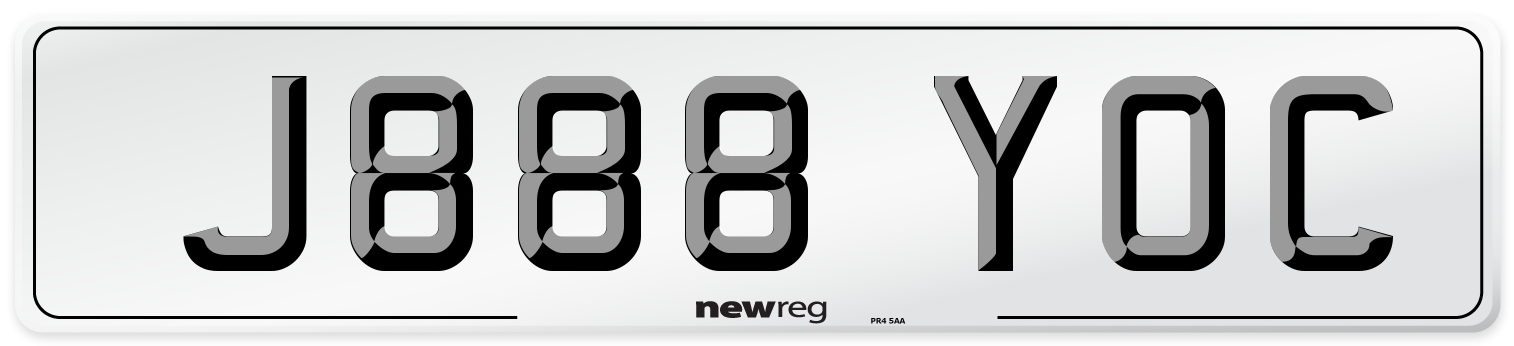J888 YOC Number Plate from New Reg